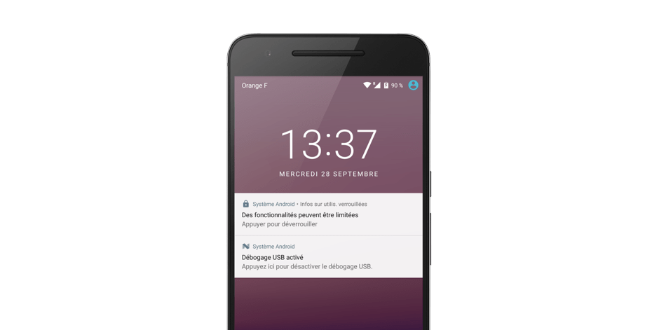 Sur Android Nougat, l'écran de démarrage sécurisé disparaît au profit de celui de Direct Boot. Les applications tierces peuvent par exemple publier des notifications.