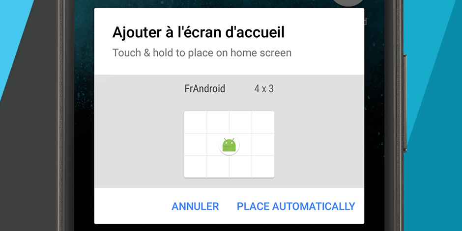 Android O permet d'ajouter des widgets sur le launcher depuis une application