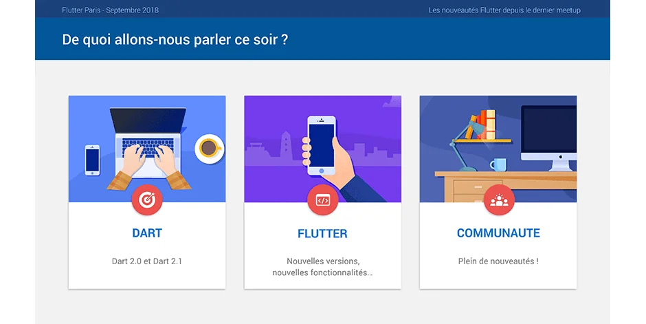 Présentation des nouveautés Flutter lors du meetup Flutter Paris